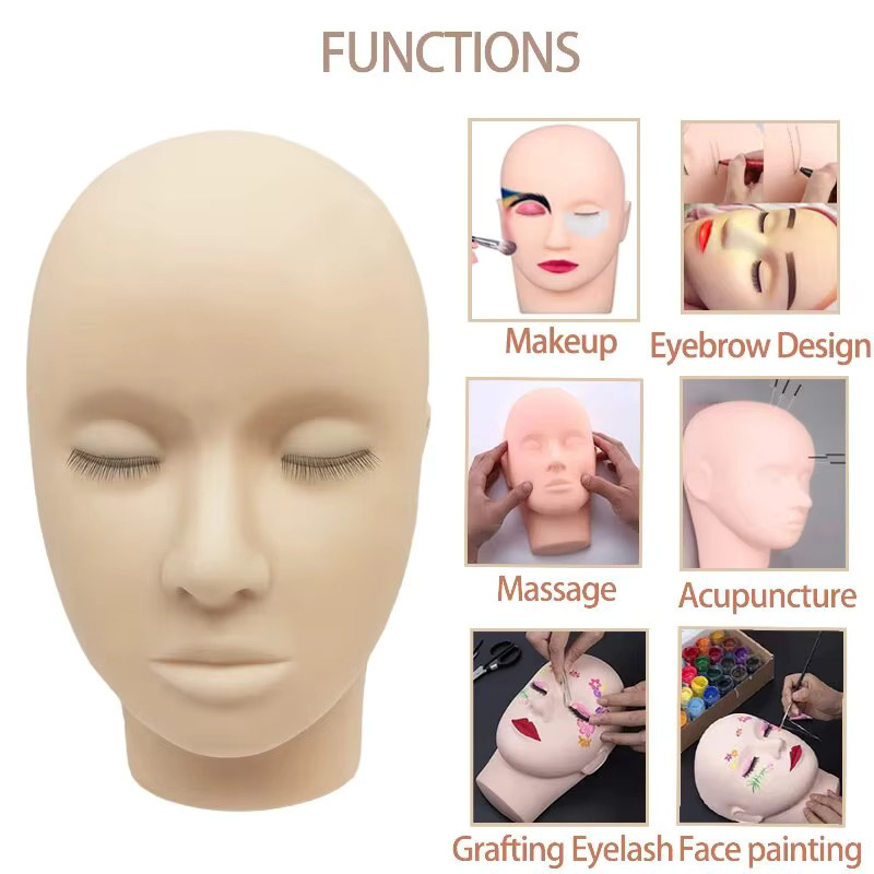 Mannequin Kopf Wimpern Verlängerung Trainingswerkzeug mit 4 Schichten - Bild 2