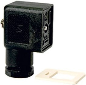 Riegler Gerätestecker Form B nach EN 175301-803 mit Kabelanschluss PG 9 in Schwarz - Bild 1