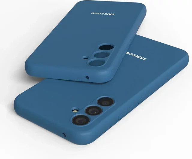 Samsung Galaxy A56 Schutzhülle aus flüssigem Silikon mit seidigem Touch in Türkis und Blau - Bild 1