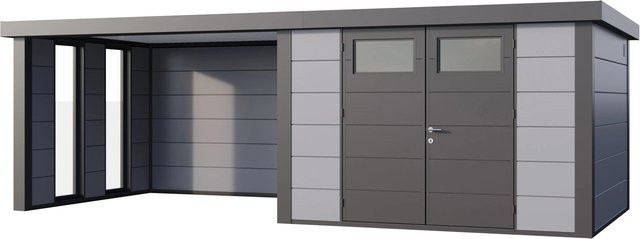 Telluria Gerätehaus Classico in Grau mit Außenmaß B: 692 cm, H: 219 cm, T: 318 cm - Bild 1