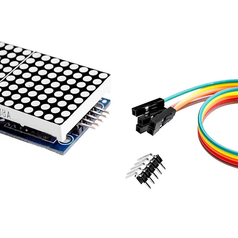 Si Tai&SH MAX7219 Dot Matrix Modul 4-in-1-Display für Arduino Mikrocontroller in Rot mit 5P Leitung - Bild 3
