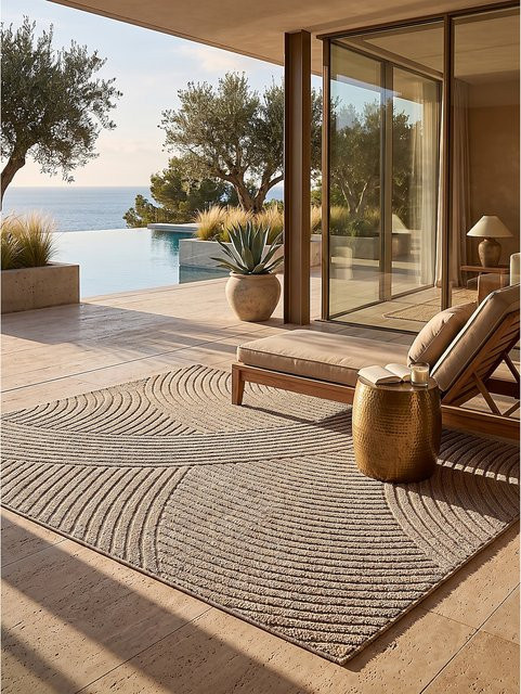 Pflegeleichter Flachgewebe-Teppich Kadima Design in Beige, B/T: 200 x 280 cm - Bild 1