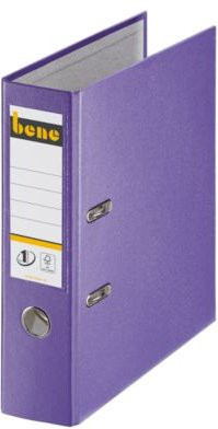 bene Kunststoff-Briefordner Hebelmechanismus violett, Rückenbreite: 8 cm - Bild 1