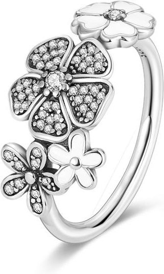 Allbestart Ring 925 Silber, Herz Daisy Blume, Zirkonia, Damen - Bild 1