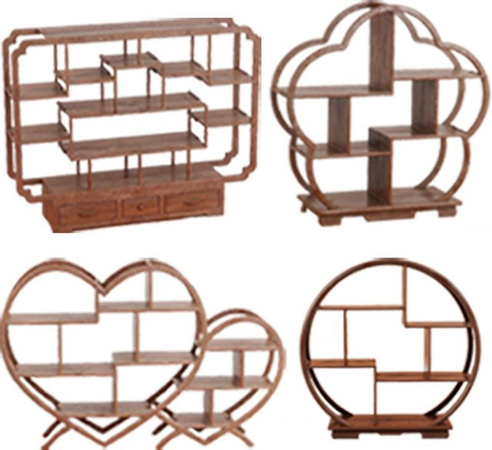 MSFTOYS Miniatur Puppenhaus Regal aus Holz in Beige und Braun für DIY Modellbau und Dekoration