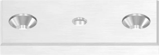 FeNau Ankerplatte aus Edelstahl V2A in Silber, B/H/D: 70 x 35 x 6 mm mit 2 gesenkten Bohrungen - Bild 1