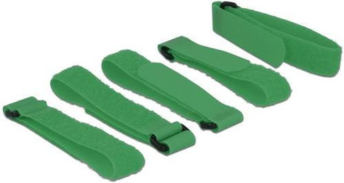 Delock Klettkabelbinder Grün 5 Stück (Länge: 300 mm, Breite: 20 mm) - Bild 1