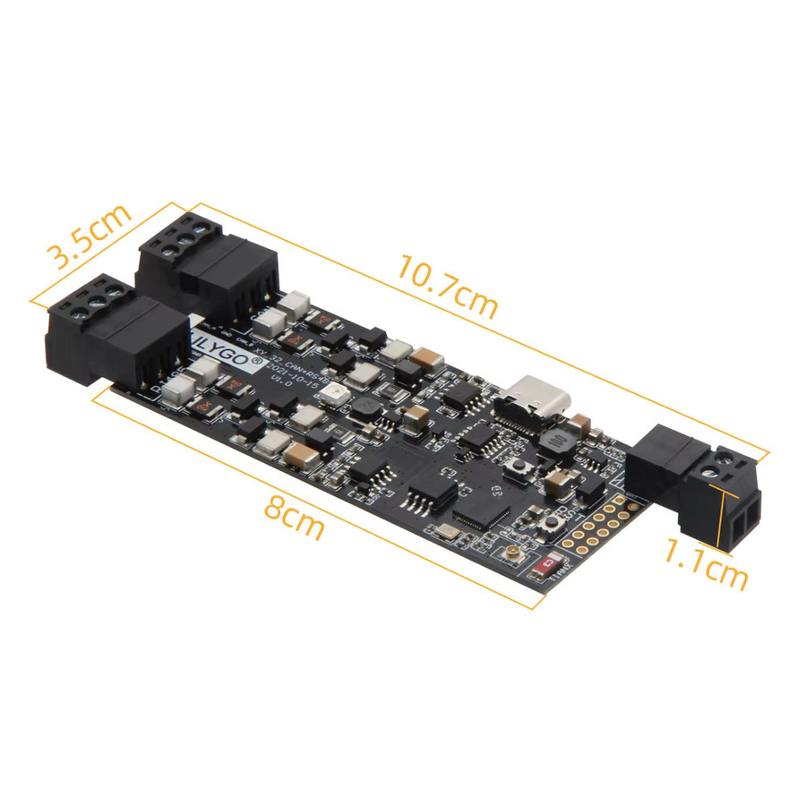 LILYGO T-CAN485 ESP32 Industrielles Steuerungsmodul mit RS-485, TF-Karte, WiFi und Bluetooth in Schwarz und Multicolour - Bild 4