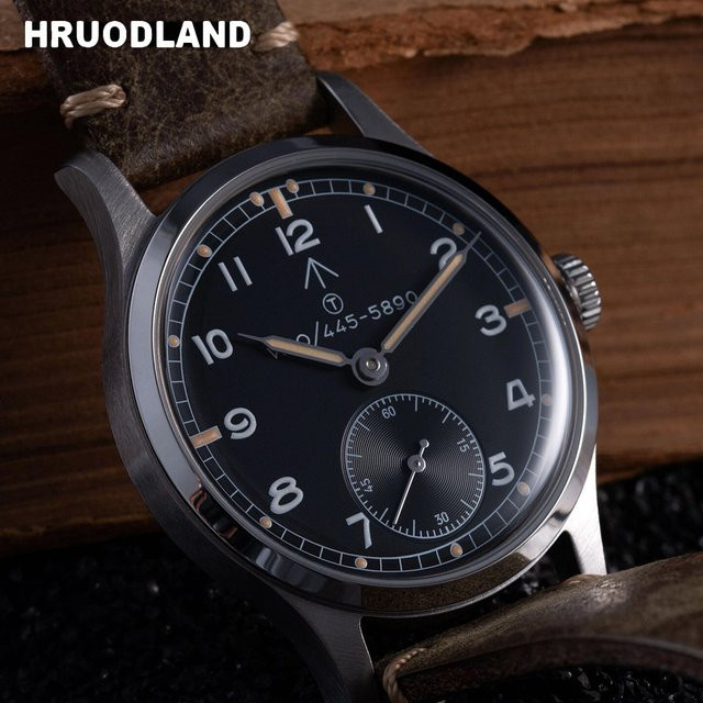 Hruodland Armbanduhr, Quarz, Edelstahl, Leder, Blau, Herren - Bild 1