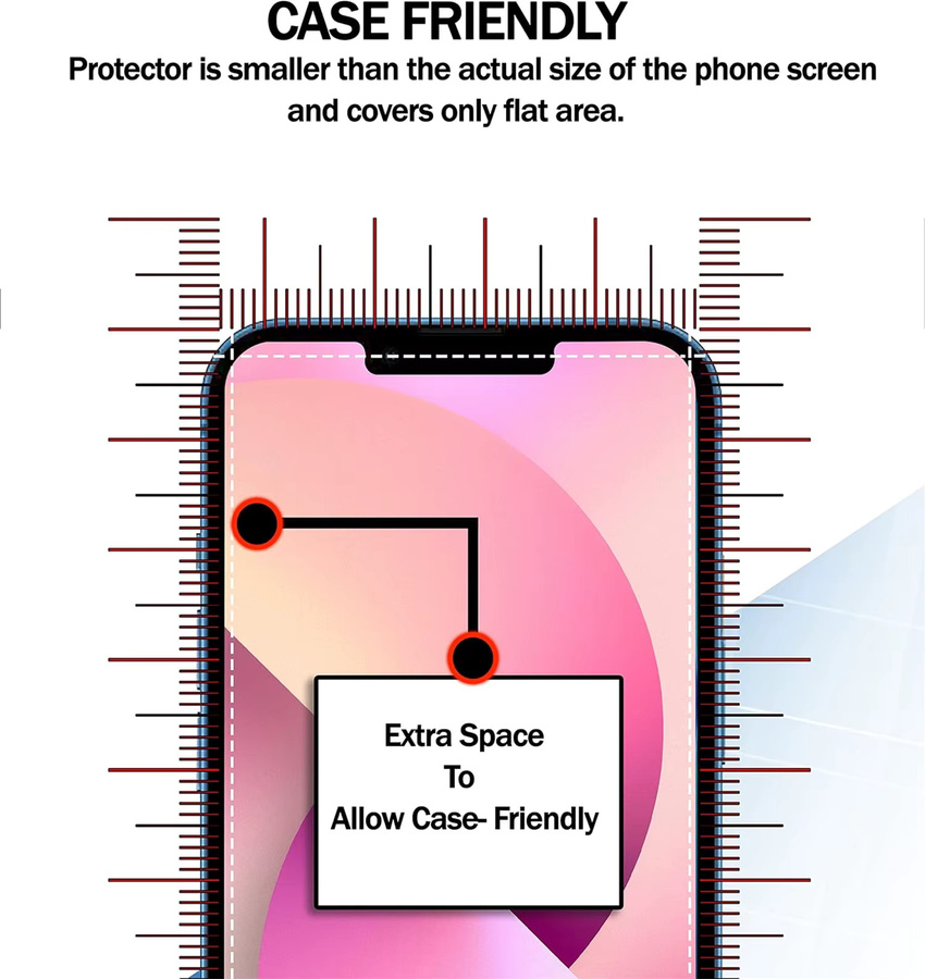Leeshionz Displayschutz aus gehärtetem Glas für iPhone 17e, 6,1 Zoll, transparent - Bild 3