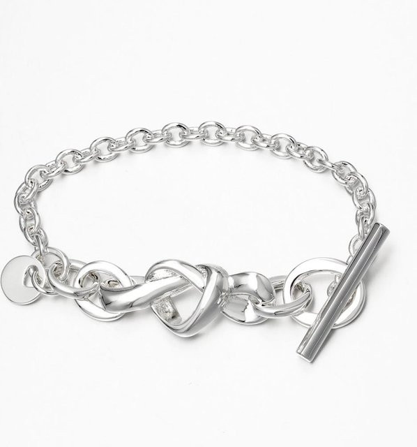 Armband Herz verflochten, Damen, white - Bild 1