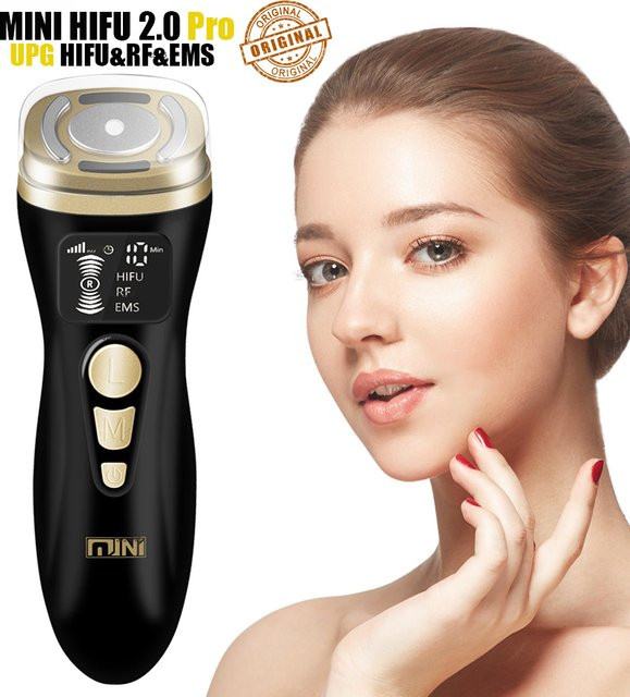 DEARFREYA HIFU 2.0 Mini Ultraschall RF EMS Gesichtspflegegerät, Schwarz - Bild 1