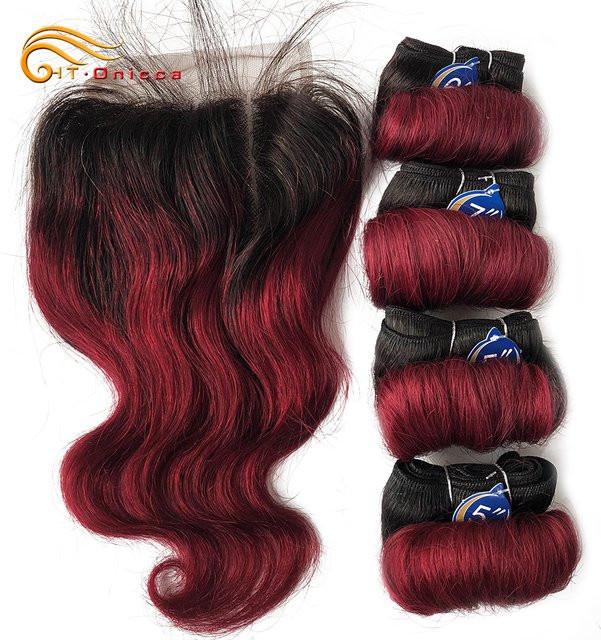 Htonicca Indisches Haar Haarverlängerung Lose Welle, 4 Bundles, Damen - Bild 1