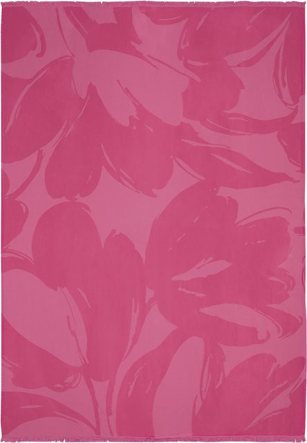 Biederlack Wohndecke Florascence aus Baumwolle in Pink mit floralem Design - Bild 1