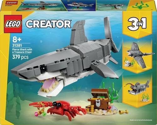 LEGO Creator Wilder Hai mit Schatztruhe Konstruktionsspielzeug ab 8 Jahren