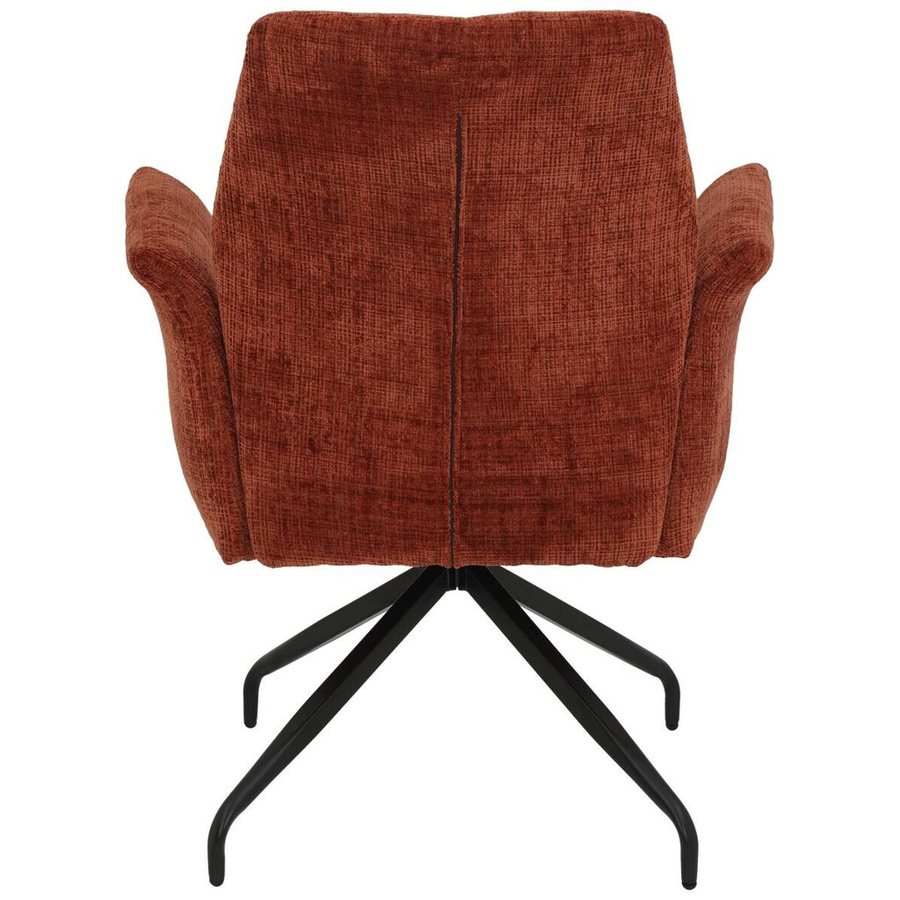 4er-Set Armlehnstühle Hela in Orange aus Microfaser-Webstoff, B/H/T: 71 x 93 x 68 cm - Bild 4
