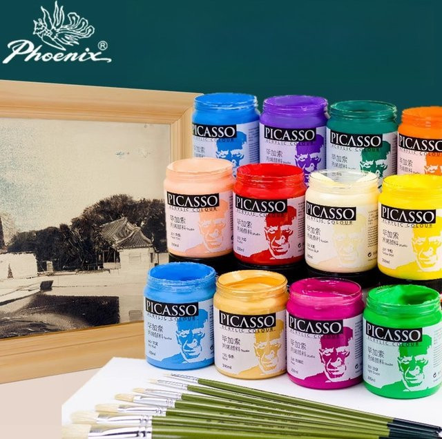 PHOENIX PICASSO Acrylfarbe für Profis in Orange, Rot und Mehrfarbig, 75 ml oder 300 ml - Bild 1
