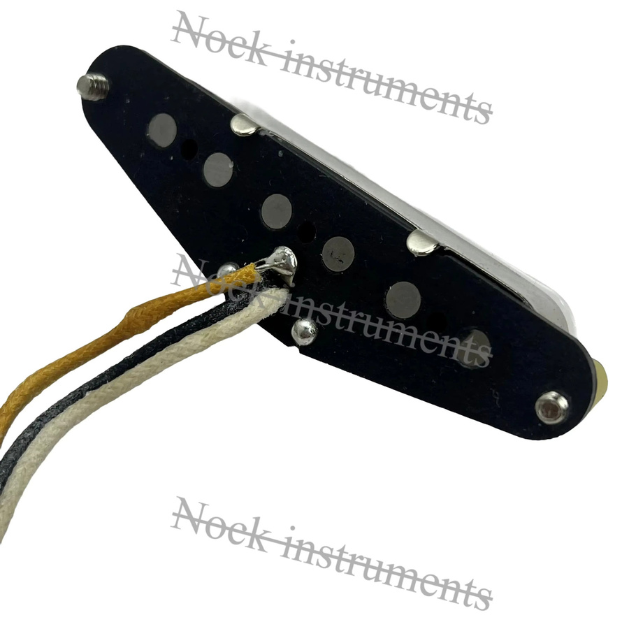 MENGJUE Texas E-Gitarren-Tonabnehmer mit Alnico 5 Magneten, Flat Bar Staggered Pole, Bridge Pickups für TL-Gitarren, Schwarz - Bild 3