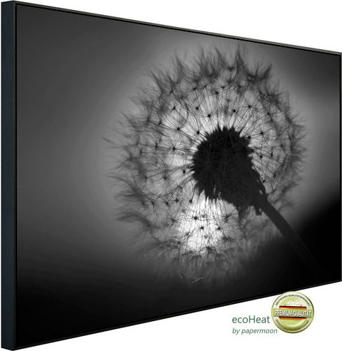 papermoon EcoHeat Infrarotheizung Blume Schwarz Weiss mit App-Steuerung und Überhitzungsschutz - Bild 1