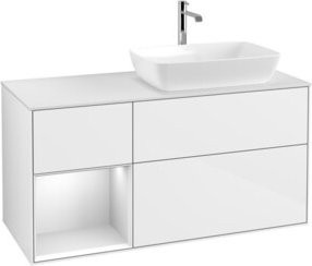 V&B Waschtischunterschrank Finion in Weiß lackiert, Breite: 120 cm, Tiefe: 50,1 cm, Höhe: 50,1 cm - Bild 1