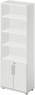 Schäfer Shop Select Kombischrank Start Off mit 6 offenen und 2 geschlossenen Fächern, abschließbar, Farbe: Lichtgrau, B/T/H: 80 x 42 x 224 cm - Bild 1