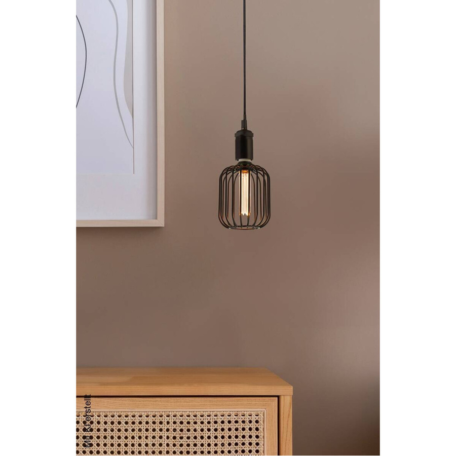 Searchlight Dekolampe Cylinder in Schwarz mit E27 Fassung und LED Filament - Bild 2