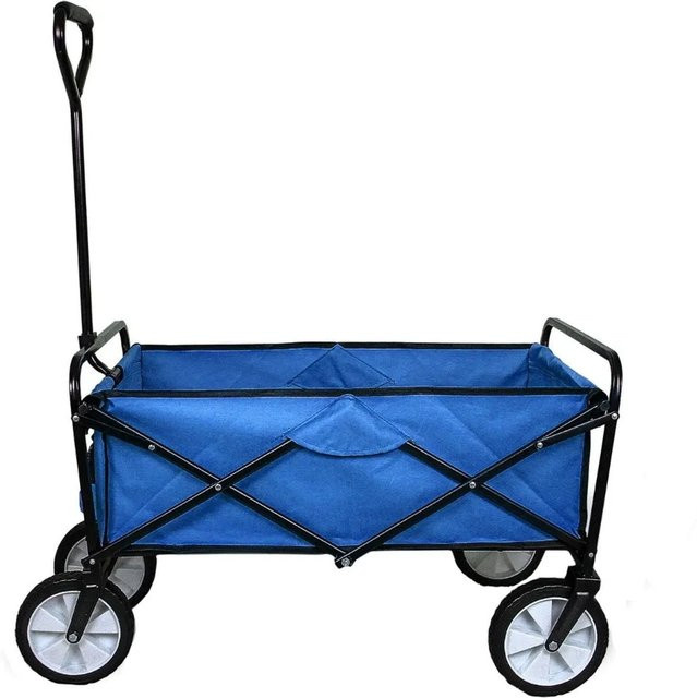 Monstershop Faltbarer Gartenwagen aus Stahl in Blau - Bild 1