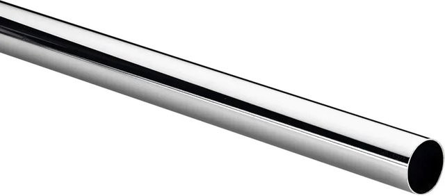 Hettich Schrankrohr rund aus Stahl verchromt, Farbe Silber, Durchmesser: 2,5 cm, Länge: 200 cm - Bild 1