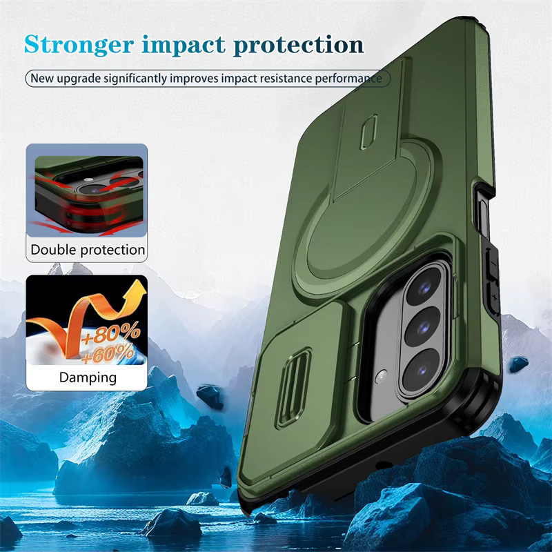 Armor Funda Handyhülle für Samsung Galaxy A17 5G mit Slide Lens Protect und magnetischer kabelloser Ladeabdeckung - Bild 5