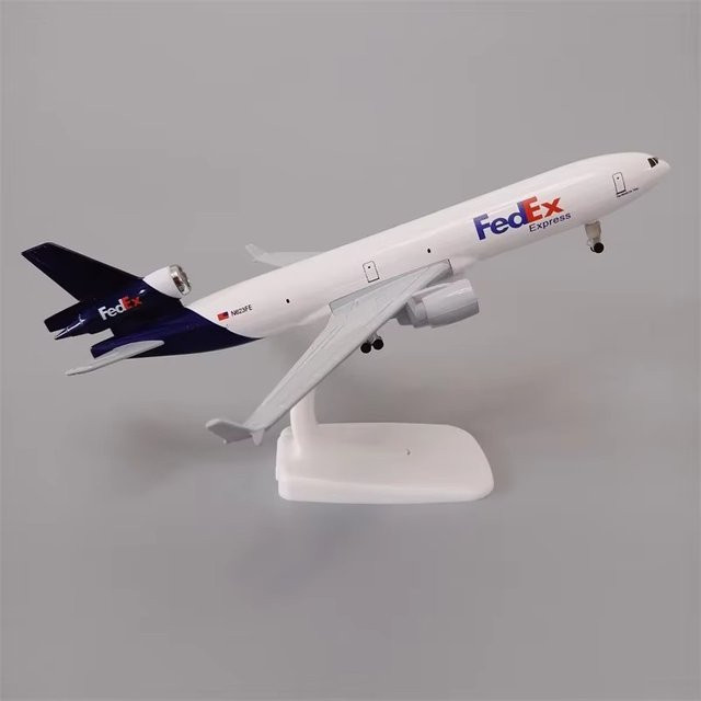 FedEx MD-11 Flugzeugmodell, Metalllegierungsmodellflugzeugbausatz, 20 cm - Bild 1