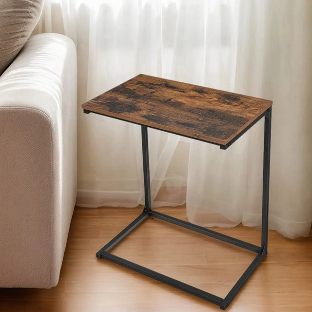 Songmics Couchtisch Barnet im Vintage-Design, rechteckig, Braun-Schwarz - Bild 1