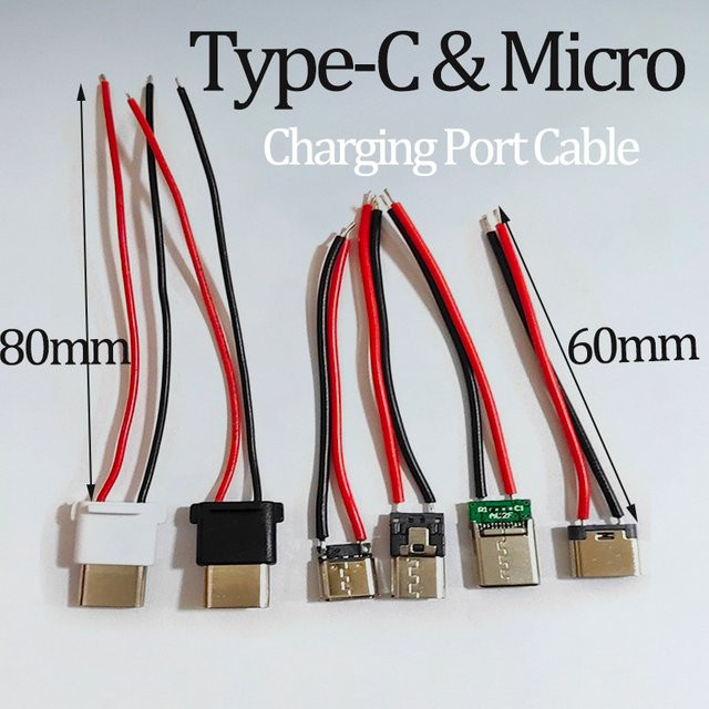 JCD USB-C und Micro-USB Schweißverbinder gerade für Handy-Ladeanschlüsse - Bild 1