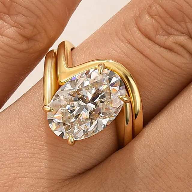 LONGUE VUE Ring 14K Goldfilled, Moissanit, Damen - Bild 1