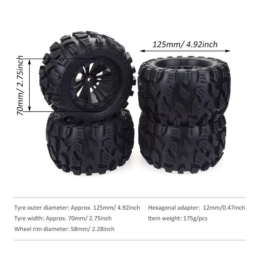 ZD Racing Monster Truck Reifen, 4-teiliges Set - Bild 2