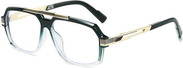 Korrektionsbrille Piloten, Herren, Vollrand, Metall, grün - Bild 1