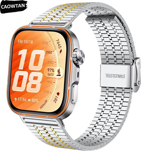CAOWTAN Uhrenarmband Edelstahl, Silber, Unisex - Bild 1