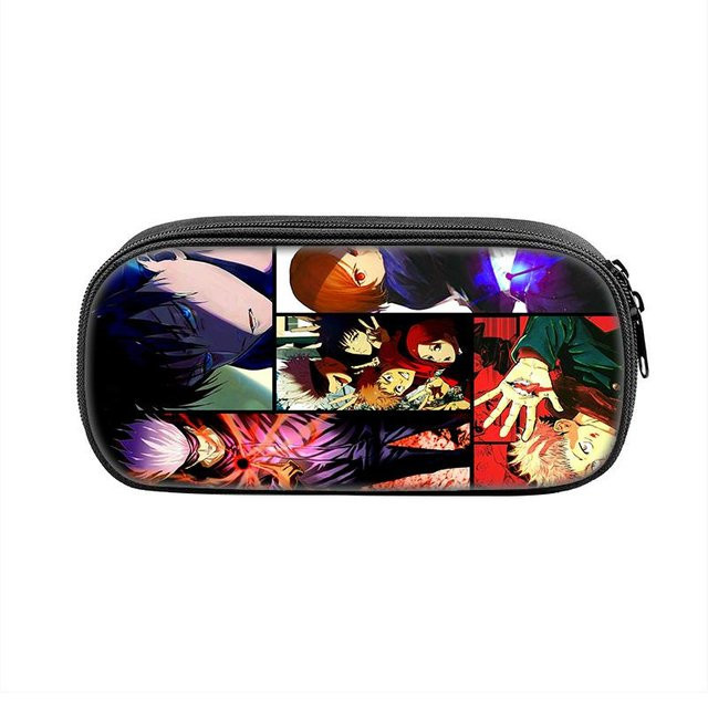 Jujutsu Kaisen Federmäppchen von Fancy Style Studio in Schwarz und Multicolour mit großer Kapazität und Reißverschluss - Bild 1