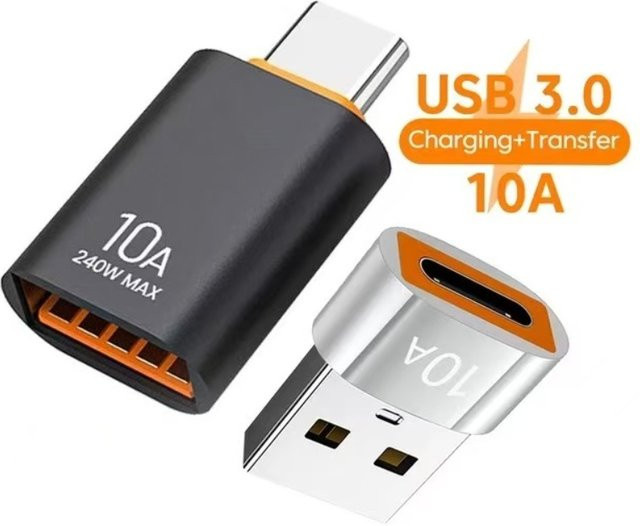 USB 3.0 auf Typ C OTG Adapter in Schwarz für Schnellladen und Datenübertragung an Laptop, PC, Samsung und Xiaomi - Bild 1