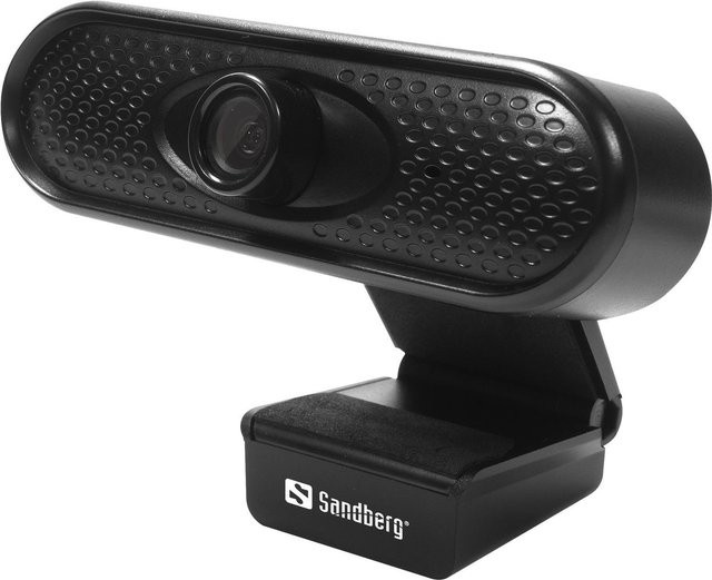 Sandberg USB Webcam Full HD 1080P in Schwarz mit USB-A und USB-C Anschlüssen - Bild 1
