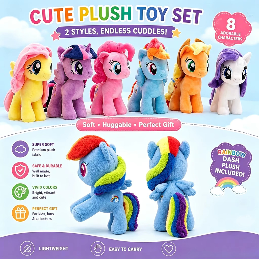 REESEE My Little Pony Pinkie Pie Plüschpuppe, 28cm, ab 14 Jahren - Bild 2