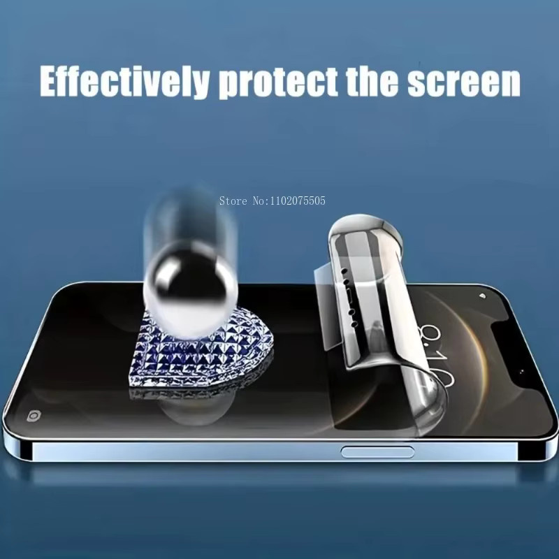 3 Stück HKXC Anti Spy Hydrogel Displayschutzfolie Full Cover für iPhone 11 bis iPhone 17 Pro Max, transparent - Bild 4