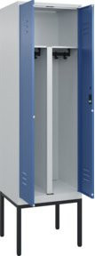 C+P PSA Doppel-Spind Classic PLUS Gestell mit 2 Abteilen und Zylinderschloss, H x B x T: 212 x 60 x 50 cm - Bild 1