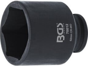 BGS Kraft-Steckschlüssel-Einsatz Sechskant 70012 mit 1/2 Zoll Antrieb und 52 mm Schlüsselweite - Bild 1
