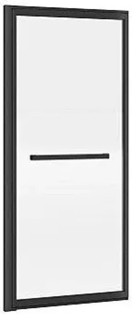 Vente-unique Duschabtrennung Waimea klappbar, Glas transparent, Schwarz, Breite: 100 cm, Höhe: 140 cm - Bild 1