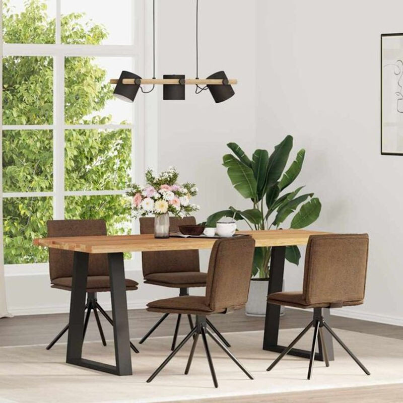 Set aus 4 modernen Esszimmerstühlen von vidaxl in Braun mit Kunstleder in Wildleder-Optik - Bild 1