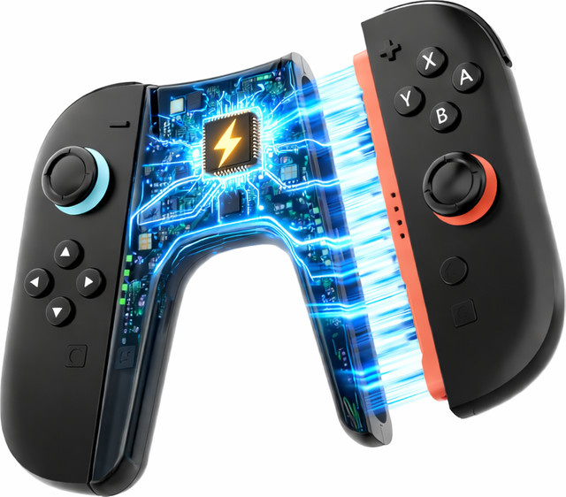 bibuks Dual-Ladehandgriff mit LED-Anzeige für Switch 2 Joy-Con Controller, USB-C Ladehalterung für Nintendo Switch Zubehör in Schwarz oder Blau - Bild 1