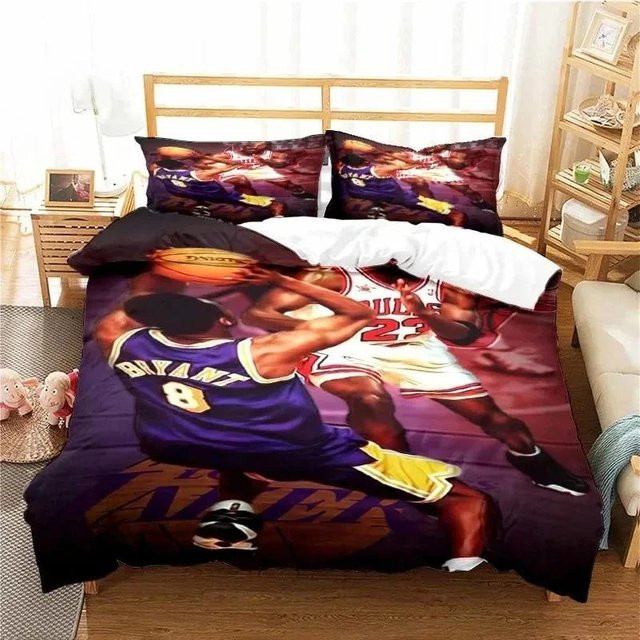 Wucifang Bags Bettwäsche-Set mit Basketball-Motiv Blau, bestehend aus Bettbezug und Kissenbezug, B/H: 70 x 133 cm - Bild 1