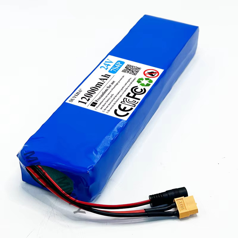 SUYIJIA Lithium-Ionen-Akku 24V 12Ah mit Ladegerät, 12000mAh 18650 Akku Set in Blau, geeignet für Fahrrad und Roller - Bild 4