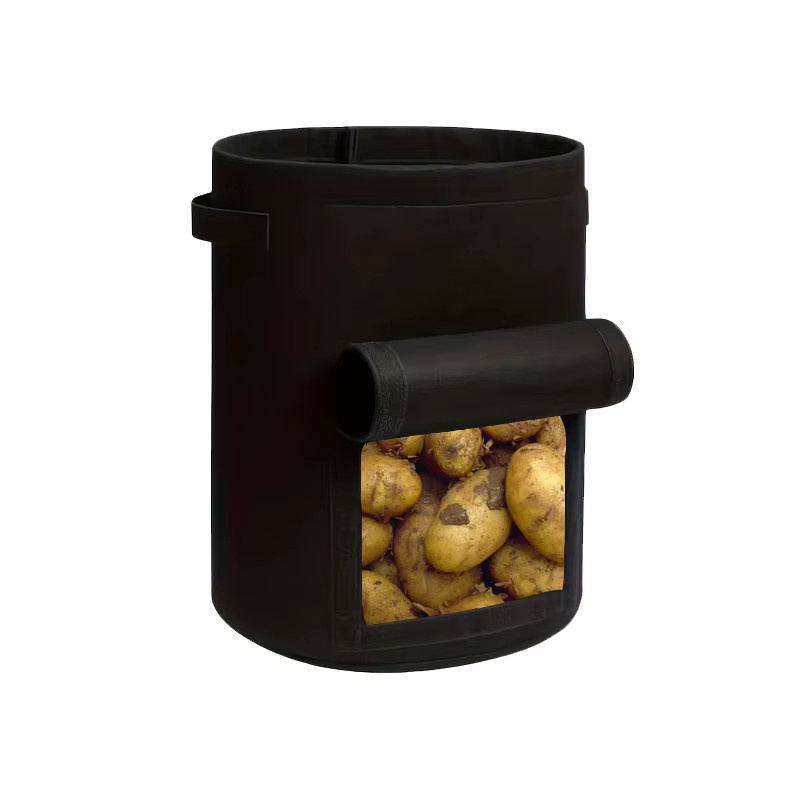 SPONDWILD 12er Set Pflanzenwachstumsbeutel aus verdicktem Vlies, Schwarz, 5 Gallonen, ideal für Gemüseanbau und Kartoffeln im Garten oder Gewächshaus - Bild 6