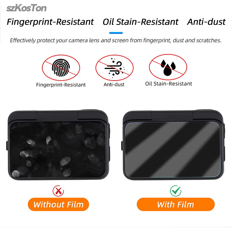 Insta360 Go Ultra Displayschutzfolie aus 9H HD gehärtetem Glas, transparent und kratzfest - Bild 4